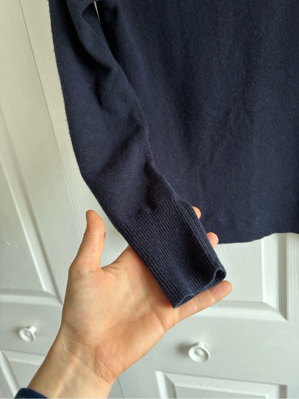 J.Crew Cashmere Dark Navy Blue Turtleneck Sweater XS Academia Career Teacher - Picture 6 of 12